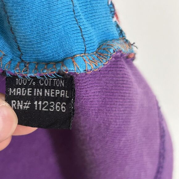 All That Jazz Women's Zip Front Hoodie Size XL Multicolored Boho Nepal Jacket - Picture 8 of 10